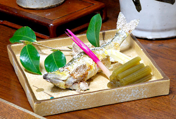 アユ塩焼き(旬の素材をふんだんに)