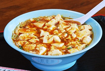 マーボー豆腐ラーメン ¥730（自慢のオリジナルメニュー）