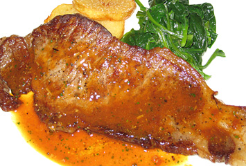 上州麦豚ロースのバジルソース　1200円